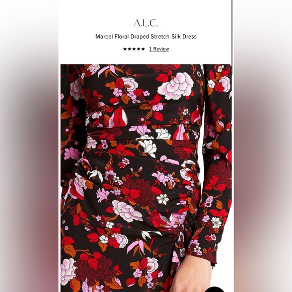 NWOT ALC Marcel Floral Print Dress Size 2 - Picture 5 of 5